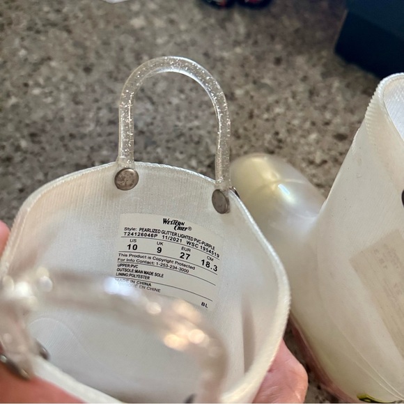 Western Chief Toddler Girls' Viola Light-Up Glitter Rain Boots - Size 10C☔✨ - Picture 4 of 7